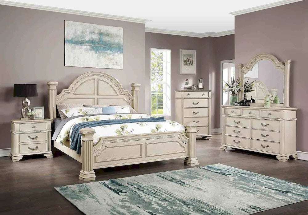 Furniture of America - Pamphilos - 4 Pc. Queen Bedroom Set w/ Chest - Antique White - FOA7144WH-Q-5PC-C view 1