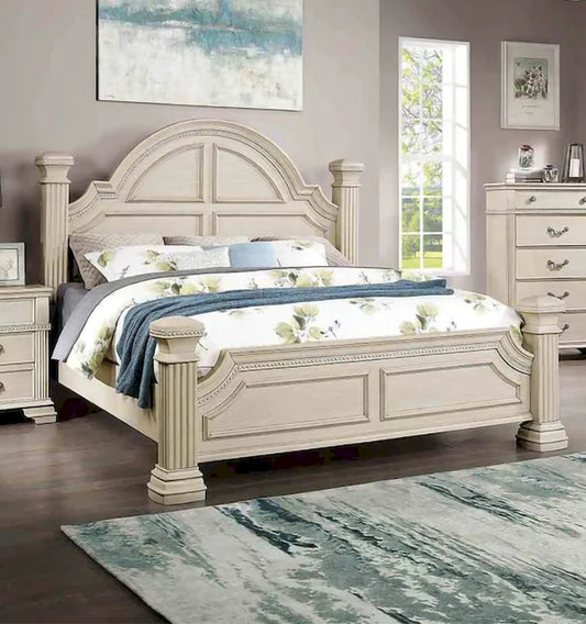 Furniture of America - Pamphilos - Cal.King Bed, Antique White - FOA7144WH-CK-BED view 1
