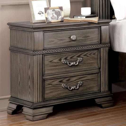 Furniture of America - Pamphilos Nightstand w/ USB in Gray - FOA7144GY-N View 1