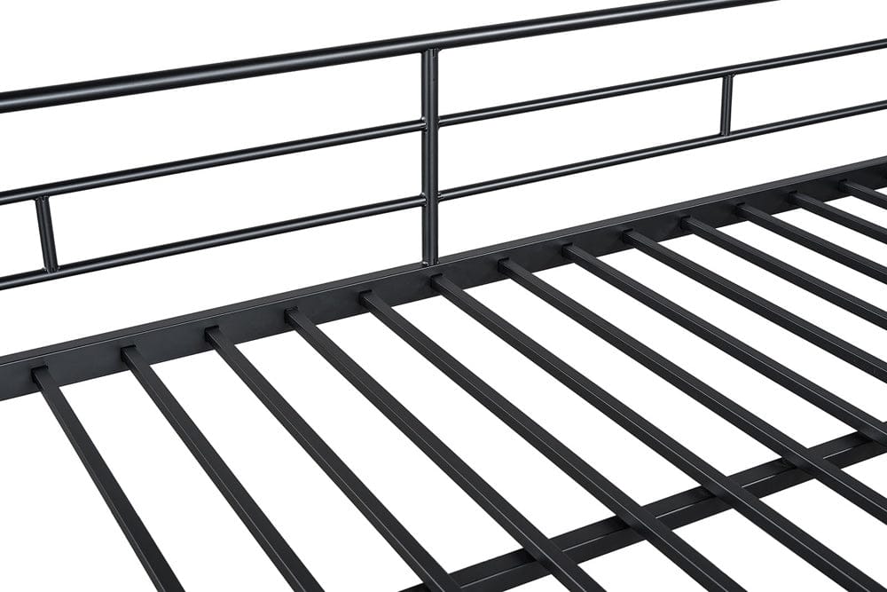 Furniture of America - Panos Twin/Full Metal Bunk Bed (K/D) in Black - FM-BK901BK-TF View 2