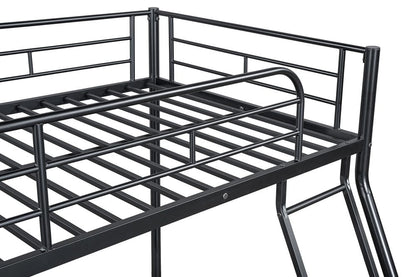 Furniture of America - Panos Twin/Full Metal Bunk Bed (K/D) in Black - FM-BK901BK-TF View 4