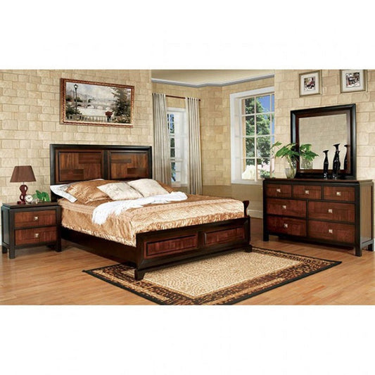 Furniture of America - Patra 4 Pc. Queen Bedroom Set in Acacia/Walnut - CM7152Q-4PC