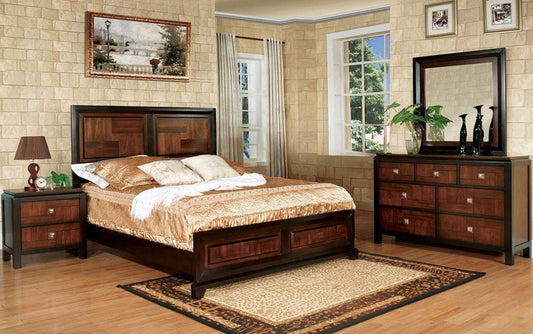 Furniture of America - Patra 5 Pc. Queen Bedroom Set w/ 2NS in Acacia/Walnut - CM7152Q-5PC-2NS View 1