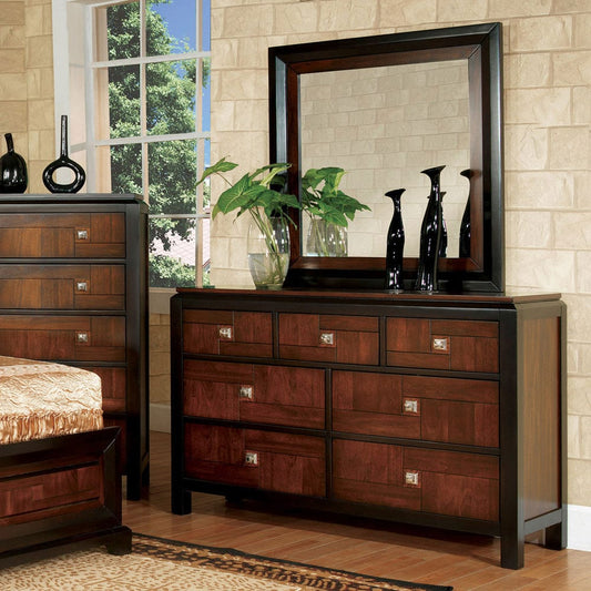 Furniture of America - Patra Mirror in Acacia/Walnut - CM7152M View 2