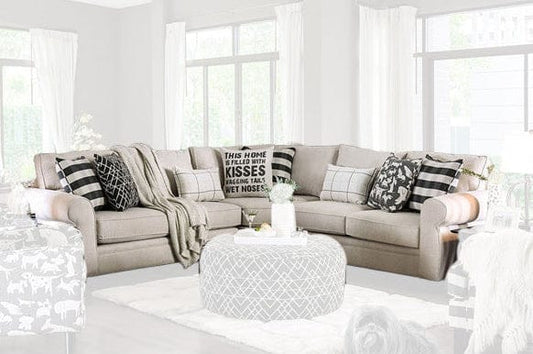 Furniture of America - Patricia Sectional in Ivory - SM8171-SECT View 1