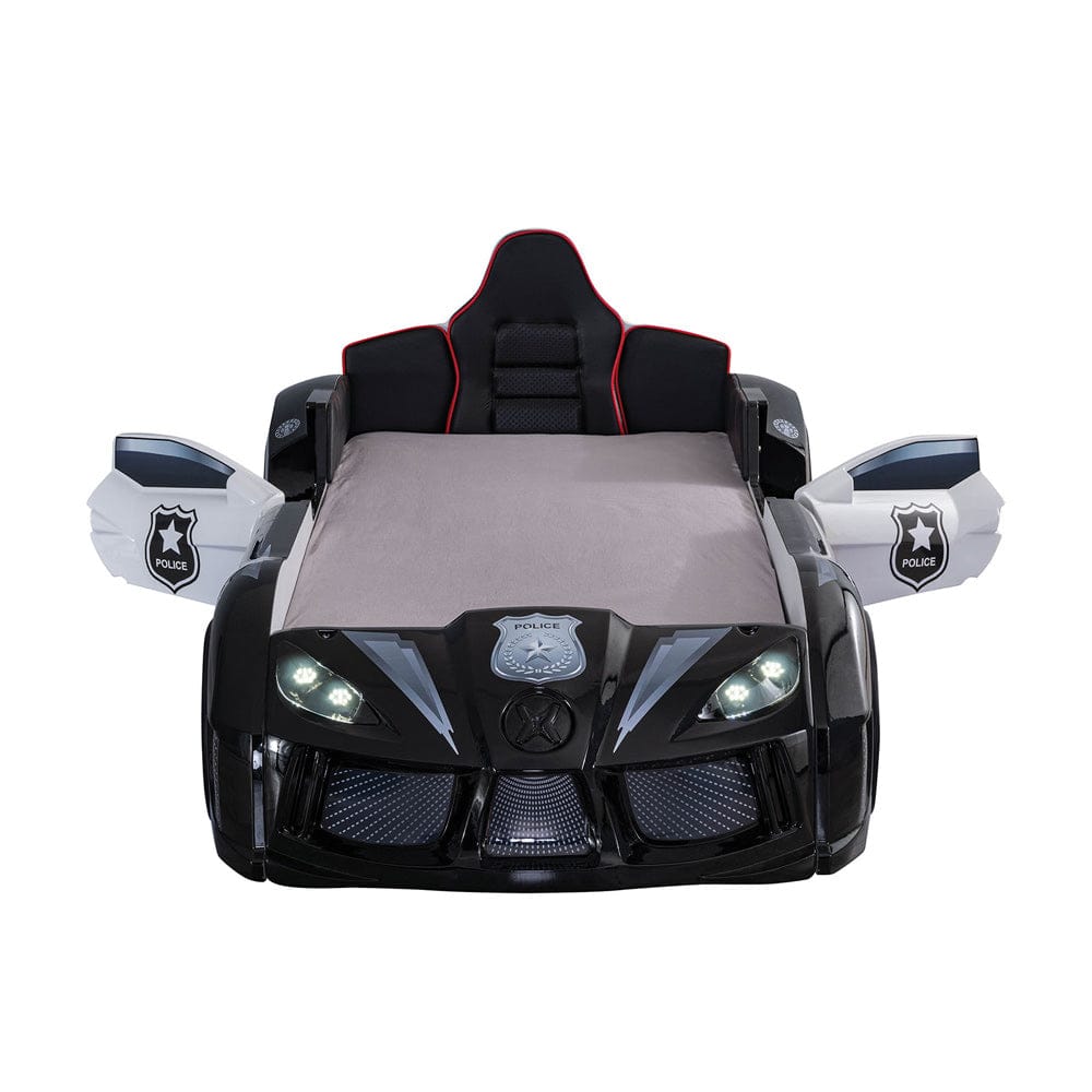 Furniture of America - Patrolene Twin Police Car Bed in Black/White - FOA7723PL-BED View 5