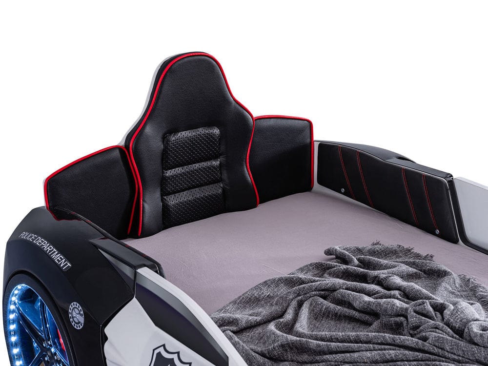 Furniture of America - Patrolene Twin Police Car Bed in Black/White - FOA7723PL-BED View 6