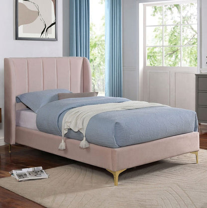 Furniture of America - Pearl Twin Bed in Light Pink - CM7459PK-T-BED View 1