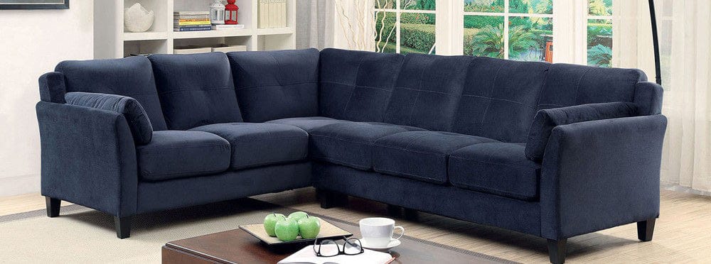 Furniture of America - Peever Ii Sectional in Navy - CM6368NV-SECTIONAL View 1