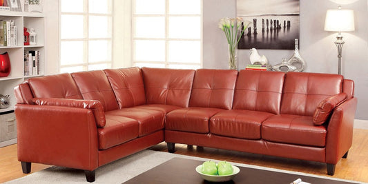 Furniture of America - Peever Sectional in Mahogany Red - CM6268RD-SET View 1