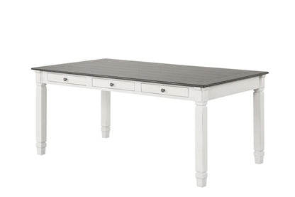 Furniture of America - Pendola Dining Table in Rustic White - FM3427WH-T View 1