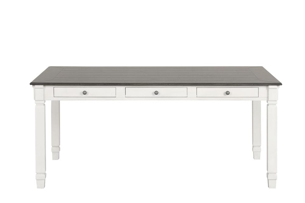 Furniture of America - Pendola Dining Table in Rustic White - FM3427WH-T View 3