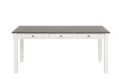 Furniture of America - Pendola Dining Table in Rustic White - FM3427WH-T View 3