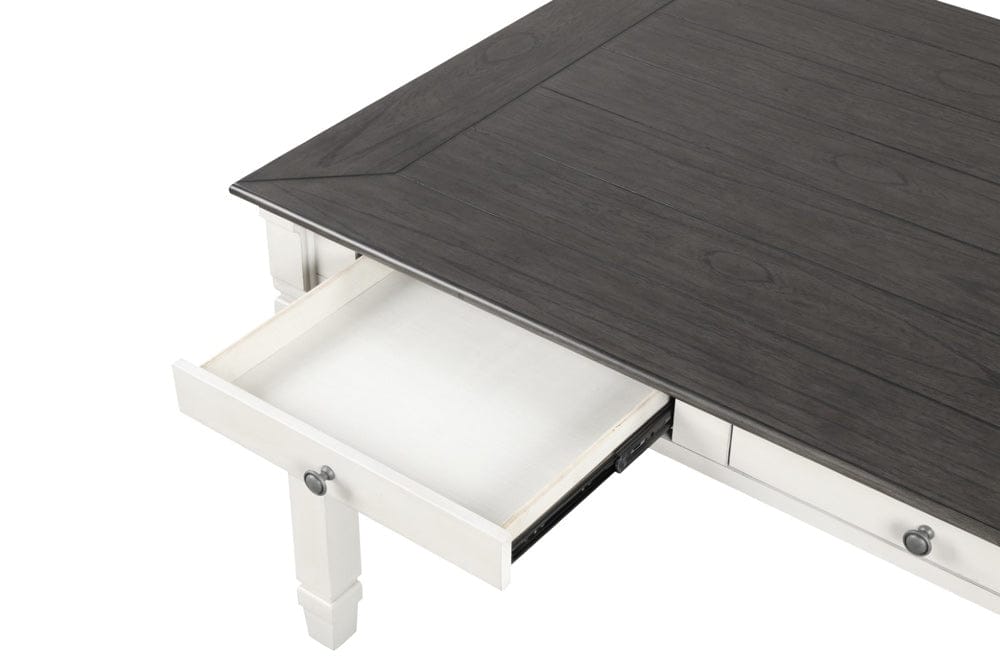Furniture of America - Pendola Dining Table in Rustic White - FM3427WH-T View 5