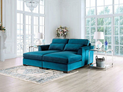 Furniture of America - Peregrine Sectional in Teal - SM5415-SECT View 1