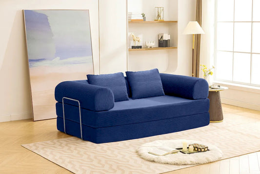 Furniture of America - Perri - 79" Compressed Sofa, Blue - SL6907BL view 1