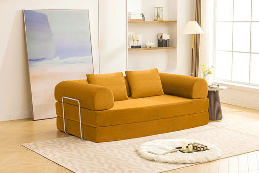 Furniture of America - Perri - 79" Compressed Sofa, Ginger - SL6907YL view 1