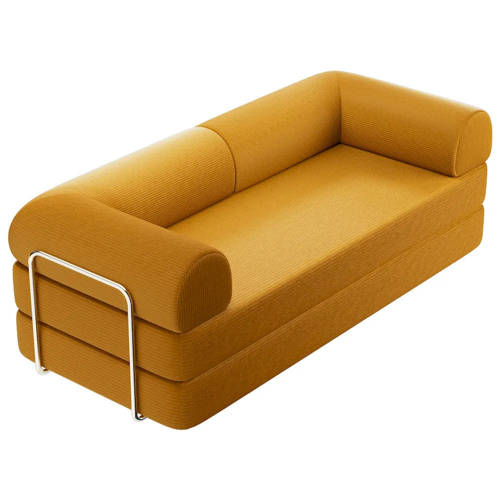 Furniture of America - Perri - 79" Compressed Sofa, Ginger - SL6907YL view 3