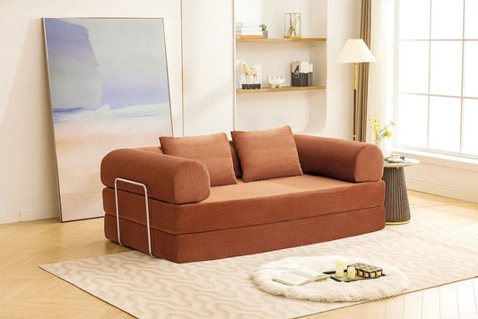 Furniture of America - Perri - 79" Compressed Sofa, Rustic brown - SL6907BR view 1