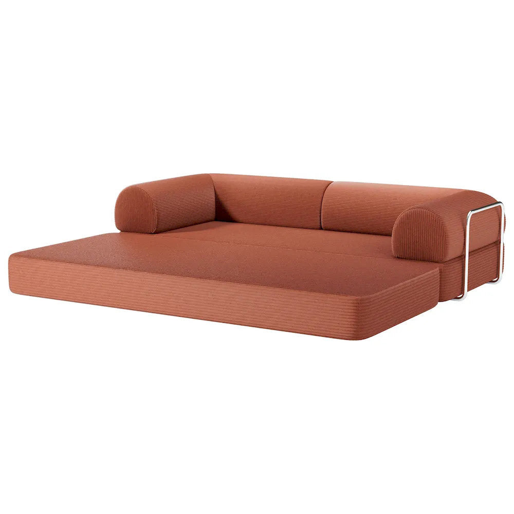Furniture of America - Perri - 79" Compressed Sofa, Rustic brown - SL6907BR view 5
