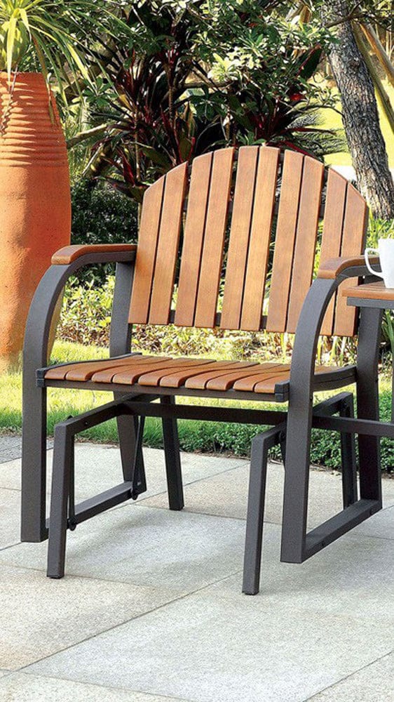Furniture of America - Perse Rocking Chair in Dark Gray/Oak - CM-OC2555 View 1
