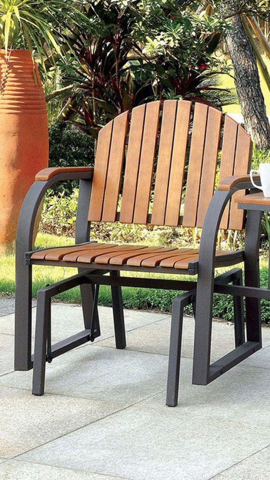Furniture of America - Perse Rocking Chair in Dark Gray/Oak - CM-OC2555 View 1