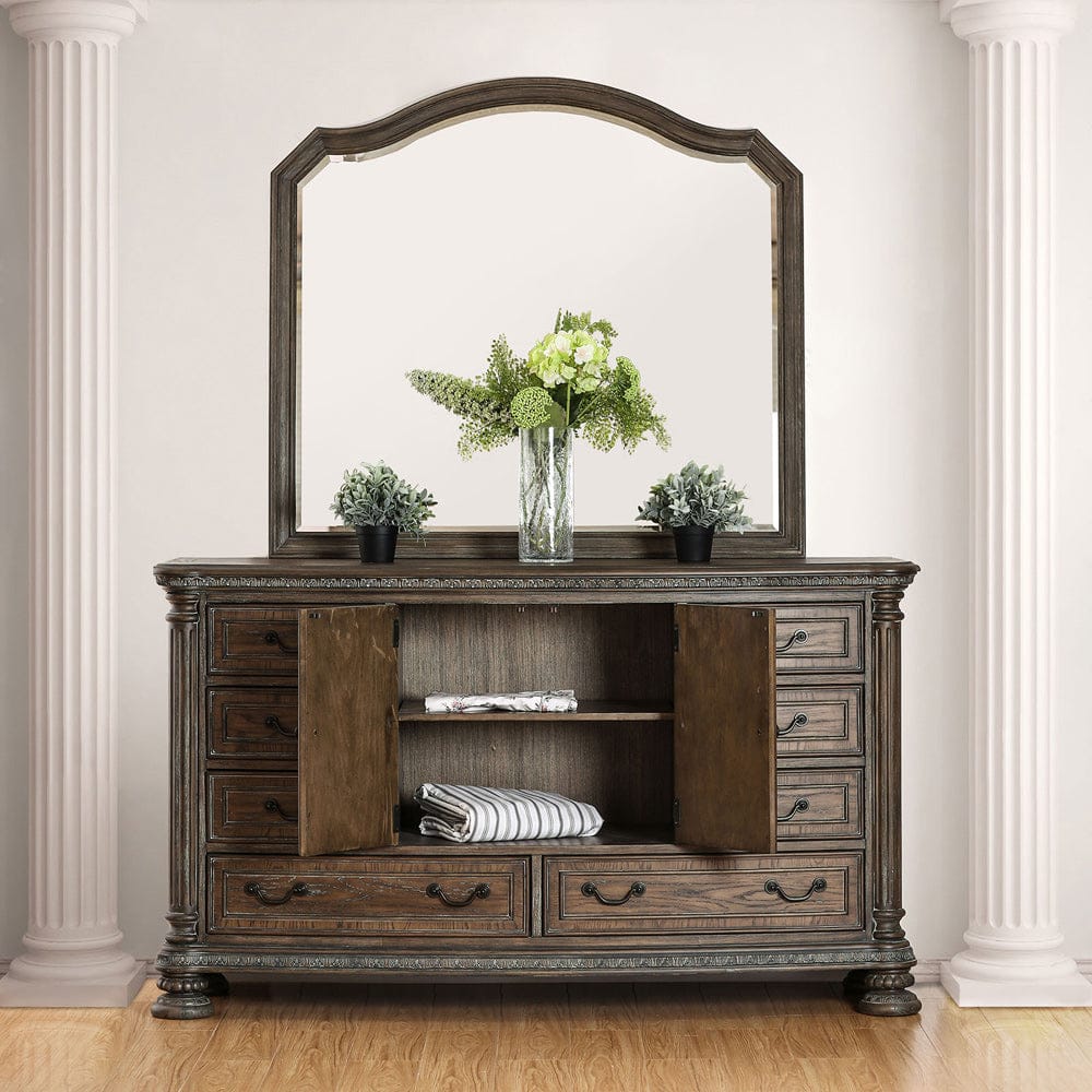 Furniture of America - Persephone Mirror in Rustic Natural - CM7661M View 2