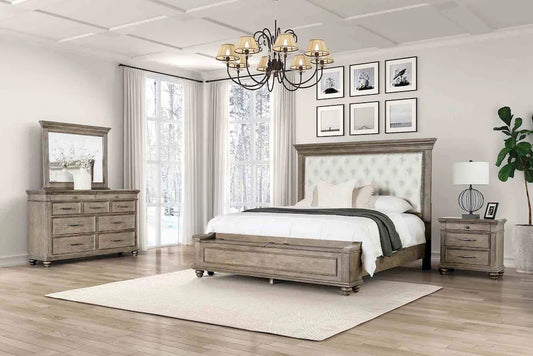 Furniture of America - Philomath - 4 Pc. Queen Bedroom Set w/ 2NS - FM7430BR-Q-5PC-2NS view 1