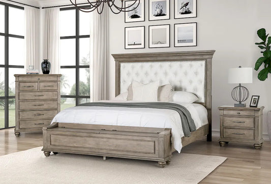 Furniture of America - Philomath - 4 Pc. Queen Bedroom Set w/ 2NS - FM7430BR-Q-5PC-2NS view 2