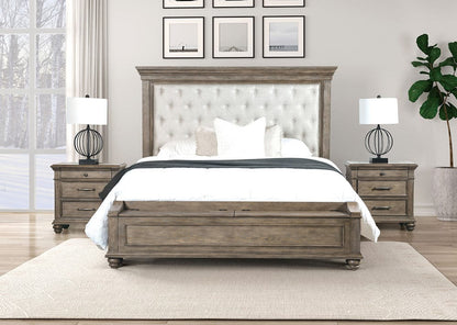 Furniture of America - Philomath E.King Bed in Aged Oak - FM7430BR-EK-BED View 1