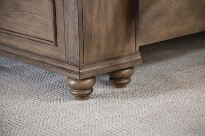 Furniture of America - Philomath E.King Bed in Aged Oak - FM7430BR-EK-BED View 3