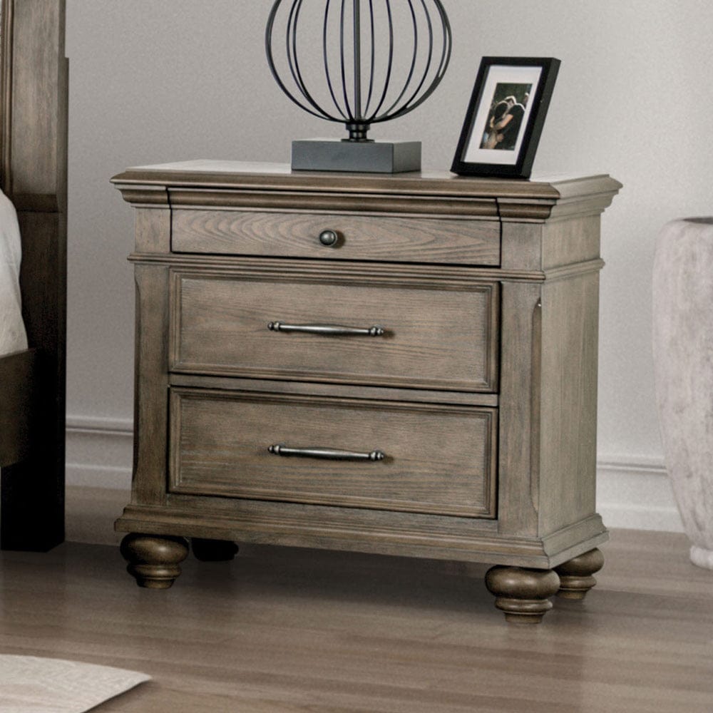 Furniture of America - Philomath Nightstand in Aged Oak - FM7430BR-N View 1