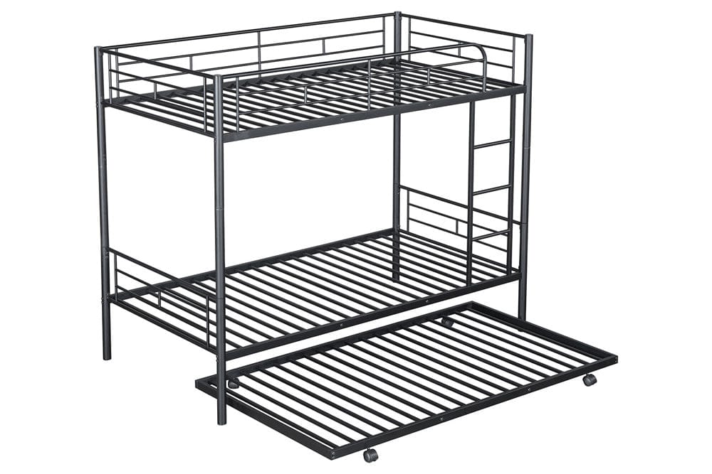 Furniture of America - Philotus Twin/Twin Bunk Bed (K/D) + Trundle in Black - FM-BK906BK-TT View 5