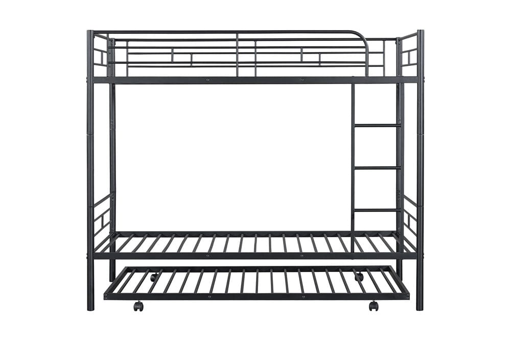 Furniture of America - Philotus Twin/Twin Bunk Bed (K/D) + Trundle in Black - FM-BK906BK-TT View 7