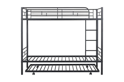 Furniture of America - Philotus Twin/Twin Bunk Bed (K/D) + Trundle in Black - FM-BK906BK-TT View 7