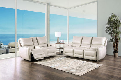Furniture of America - Phineas Power Sofa + Loveseat in Beige - CM9921ST-PM-2PC View 1