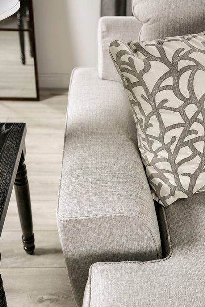 Furniture of America - Picotee Sofa + Loveseat in Light Gray/Charcoal - SM1279-2PC View 5