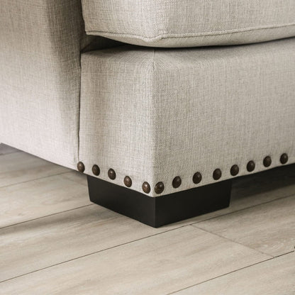 Furniture of America - Picotee Sofa + Loveseat in Light Gray/Charcoal - SM1279-2PC View 6