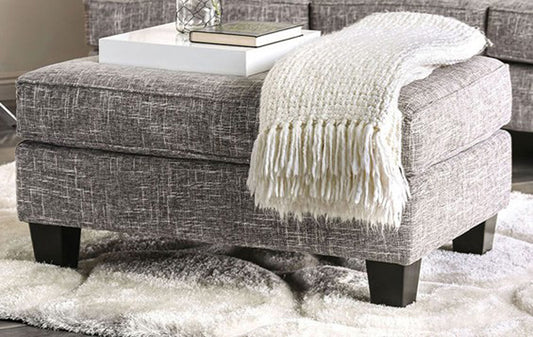 Furniture of America - Pierpont Ottoman in Gray - SM8012-OT View 1