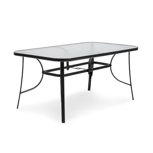 Furniture of America - Pierro Outdoor Dining Table in Black - LA-D012BK View 1