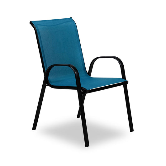 Furniture of America - Pierro Stacking Chair (4/Stack) in Blue - LA-D013BL-4PK View 1