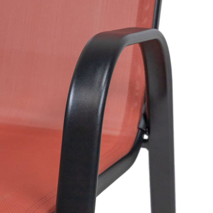 Furniture of America - Pierro Stacking Chair (4/Stack) in Red - LA-D013RD-4PK View 3