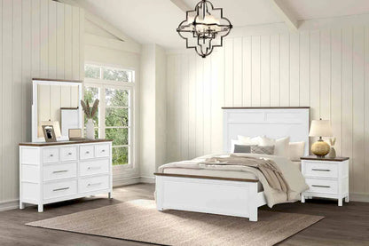 Furniture of America - Pinetop - 3 Pc. Twin Bedroom Set - White/Dark Brown - FM7171WH-T-4PC view 1