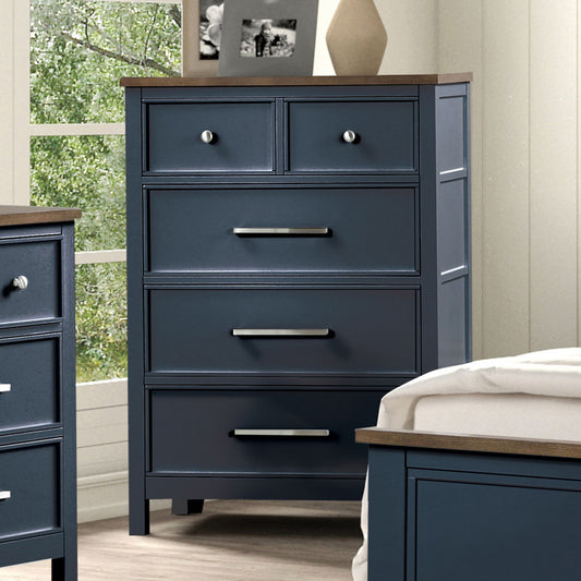 Furniture of America - Pinetop Chest in Blue/Dark Brown - FM7171BL-C View 1