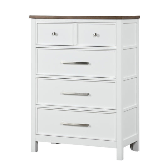 Furniture of America - Pinetop Chest in White/Dark Brown - FM7171WH-C View 1