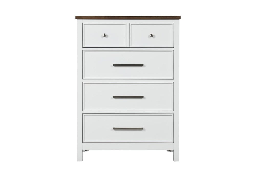 Furniture of America - Pinetop Chest in White/Dark Brown - FM7171WH-C View 3
