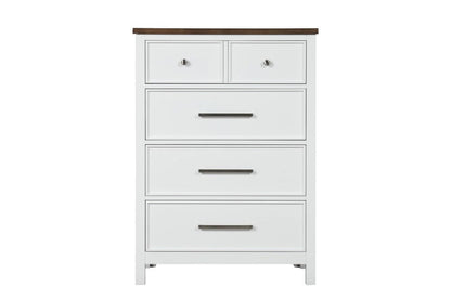 Furniture of America - Pinetop Chest in White/Dark Brown - FM7171WH-C View 3