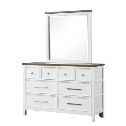 Furniture of America - Pinetop Dresser in White/Dark Brown - FM7171WH-D View 2