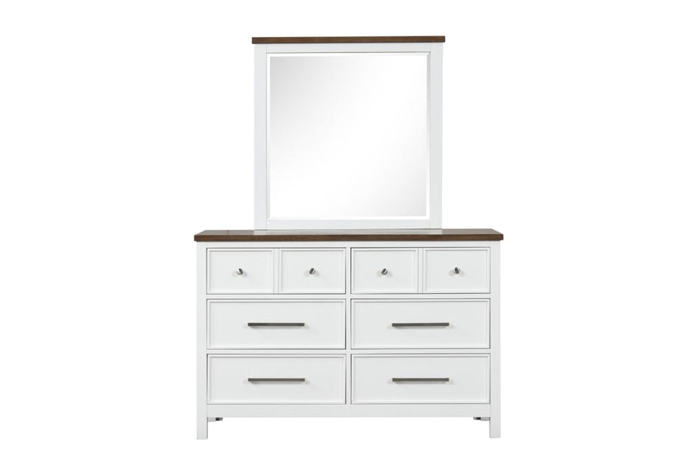 Furniture of America - Pinetop Dresser in White/Dark Brown - FM7171WH-D View 3