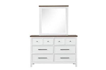 Furniture of America - Pinetop Dresser in White/Dark Brown - FM7171WH-D View 3